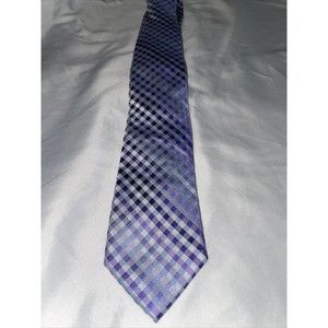 Perry Ellis Portfolio Necktie Purple 100% Silk Men's Tie Skinny